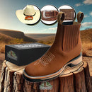 Kit Botina Brave Texana de Couro Robusto e Sofisticado + Brindes: Chapéu, Cinto e Carteira