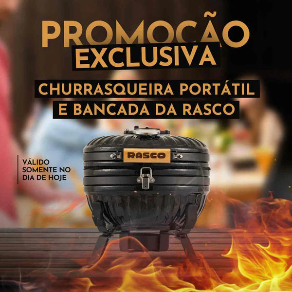 Churrasqueira Portátil e Bancada Da Rasco (Últimas Unidades)