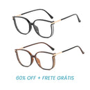 Óculos Multifocal Crystal Fashion - Se Adapta Ao Seu Grau (Compre 1 Leve 2 + Brinde Capinha Protetora)
