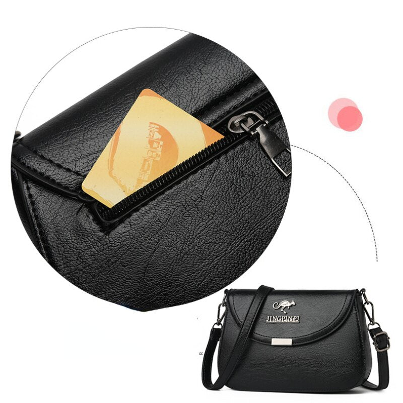 Bolsa Feminina Transversal de Couro Legítimo - Elegancy