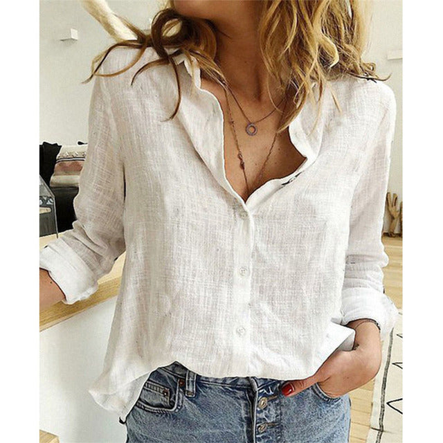 Camisa Leda Manga Longa Elegante e Casual