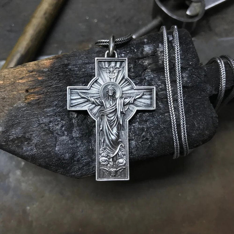 Colar Cruz de Ascensão de Jesus – Obrigado Pelo seu Amor e Perdão