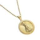 Colar Virgem Maria - Nossa Senhora Aparecida - Folheado a ouro