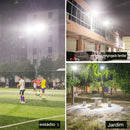 Kit 3 Luminárias LED Solar para Chácaras, Quintal, Comércio e Ruas - Parede ou Poste