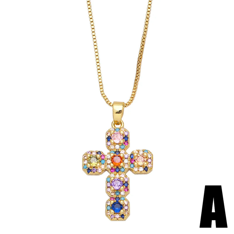 Colar Nossa Senhora Aparecida - Folheado a Ouro com Zircônias