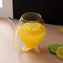 Copo de Drink com Canudo de Vidro Castiliani