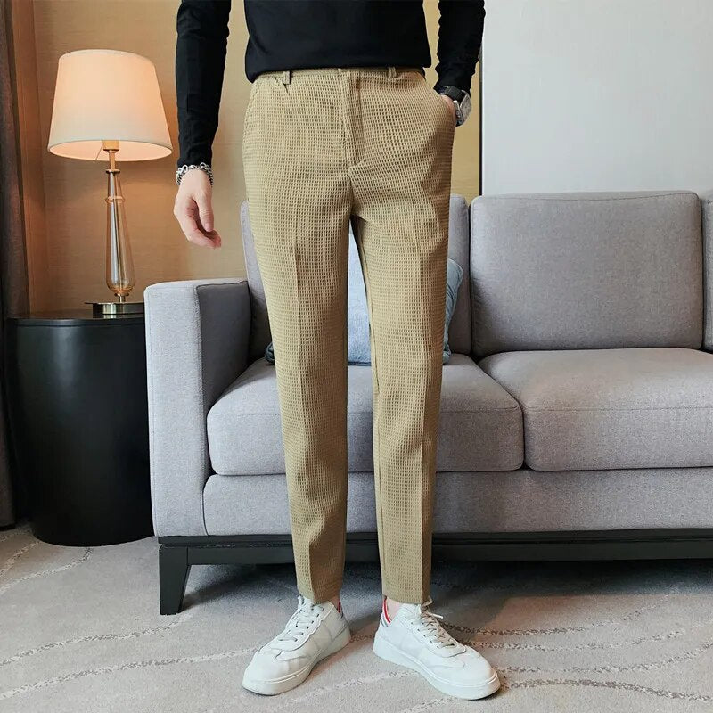 Calça Alfaiataria Elegância Waffle