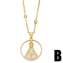 Colar Nossa Senhora Aparecida - Folheado a Ouro com Zircônias