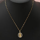 Colar Virgem Maria Feminino de Zircão