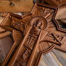 Cruz da Ascensão de Jesus Escultura em Madeira