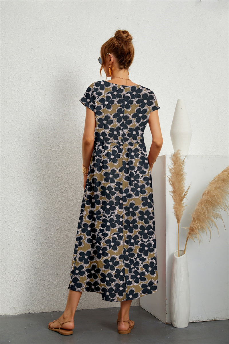 Vestido Bia  Midi  Manga Curta