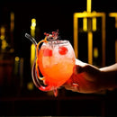 Copo de Drink com Canudo de Vidro Castiliani