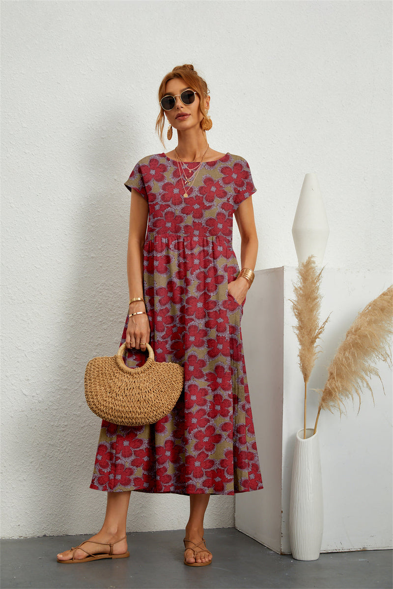 Vestido Bia  Midi  Manga Curta