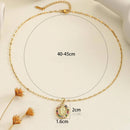 Colar Virgem Maria Colorido Feminino de Zircão