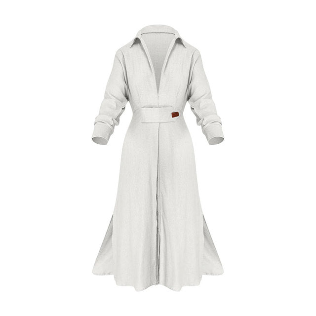 Vestido Dora™ Manga Longa Decote V