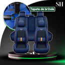 Capa para Banco de Carro Completa em Couro Legítimo Universal TopCar +BRINDE: Tapete Completo